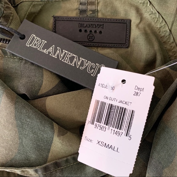 BLANKNYC On Duty Camo Print Moto Jacket XS NWT - Picture 13 of 13